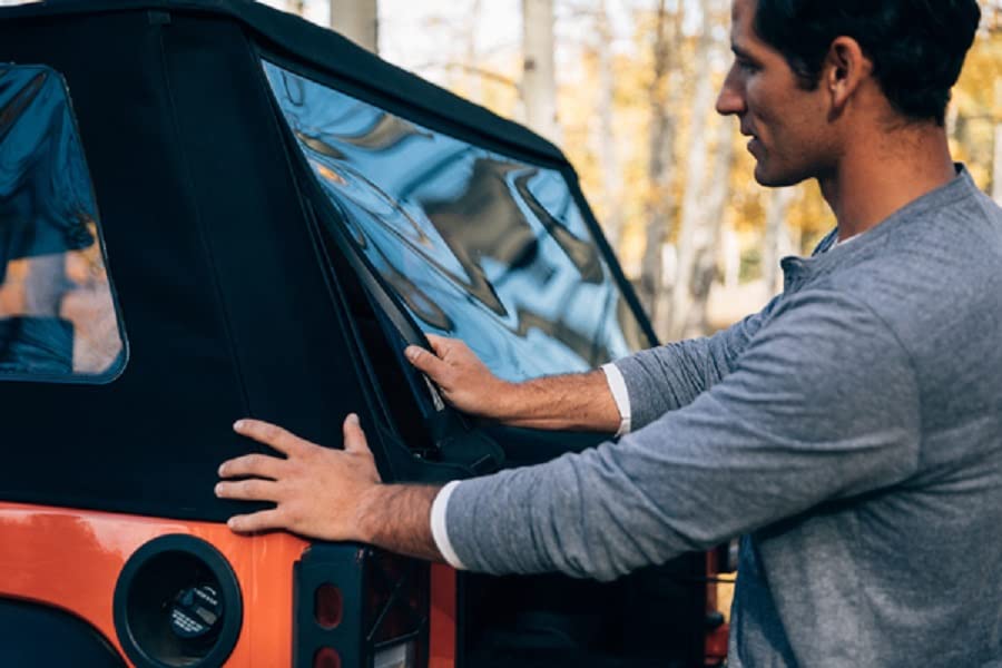 Bestop 5492217 Black Twill Trektop NX Glide Convertible Soft Top for 2007-2018 Wrangler JK 2-Door - Image 9