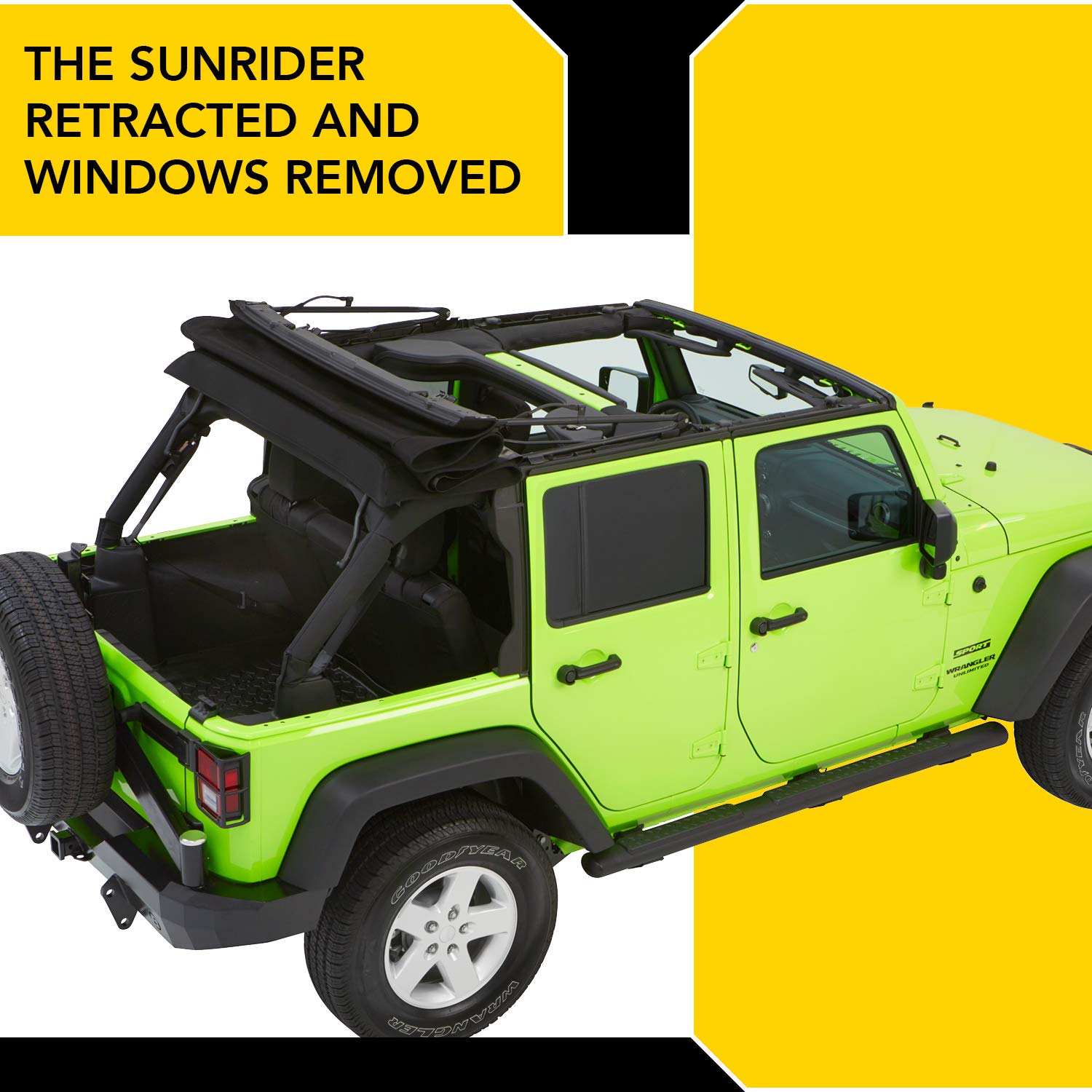 Bestop 54923-35 Black Diamond Trektop NX Glide Convertible Soft Top 4-Door - Image 4