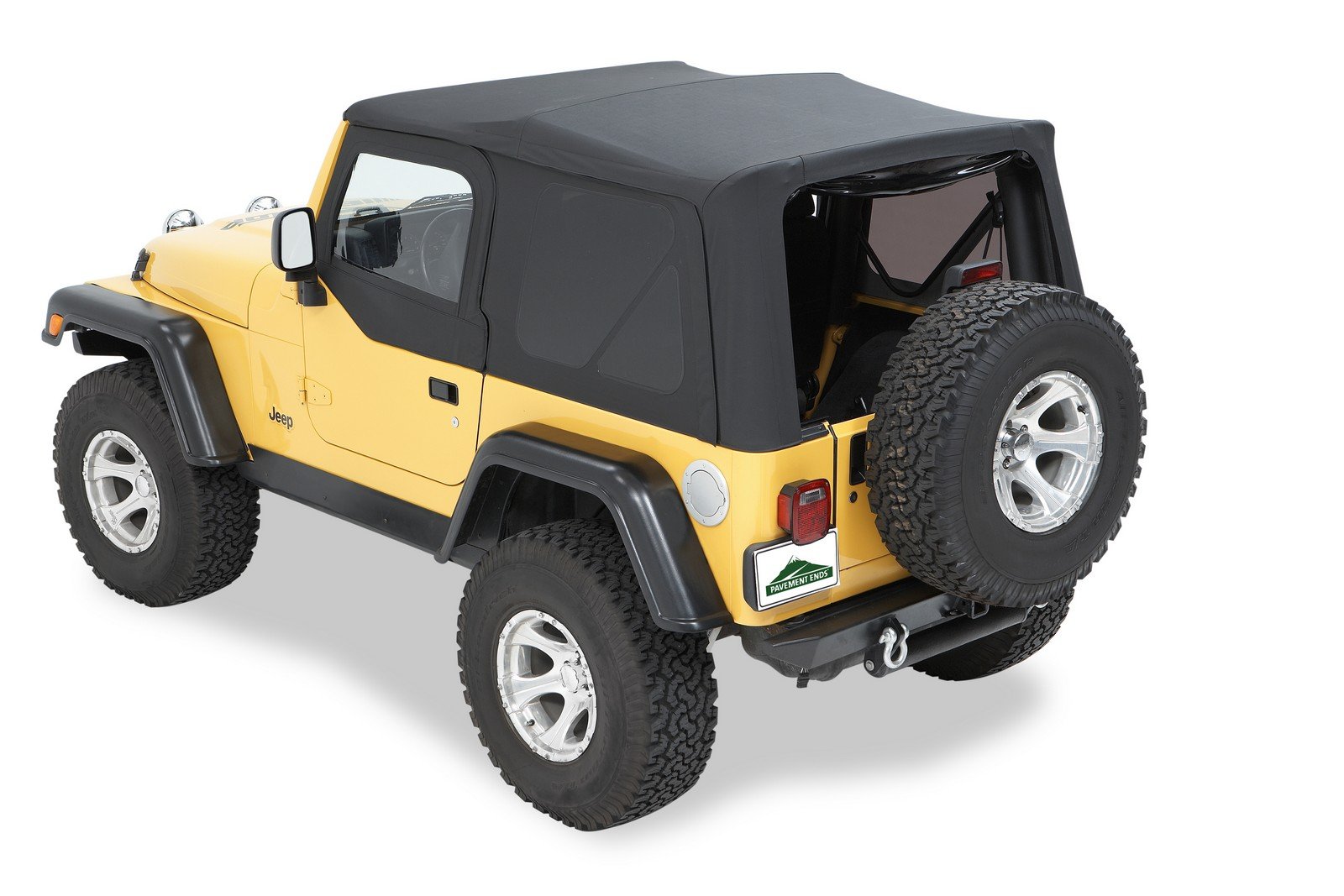 Pavement EndsBestop Pavement Ends by Bestop 51148-35 Black Diamond Replay Replacement Soft Top Tinted Windows; No door skins included for 1997-2006 Jeep Wrangler - Image 3
